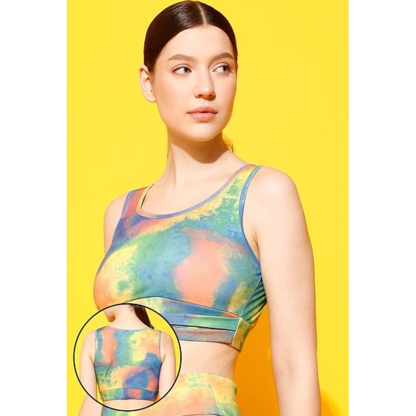 Medium Impact Padded Sports Bra in Multicolour