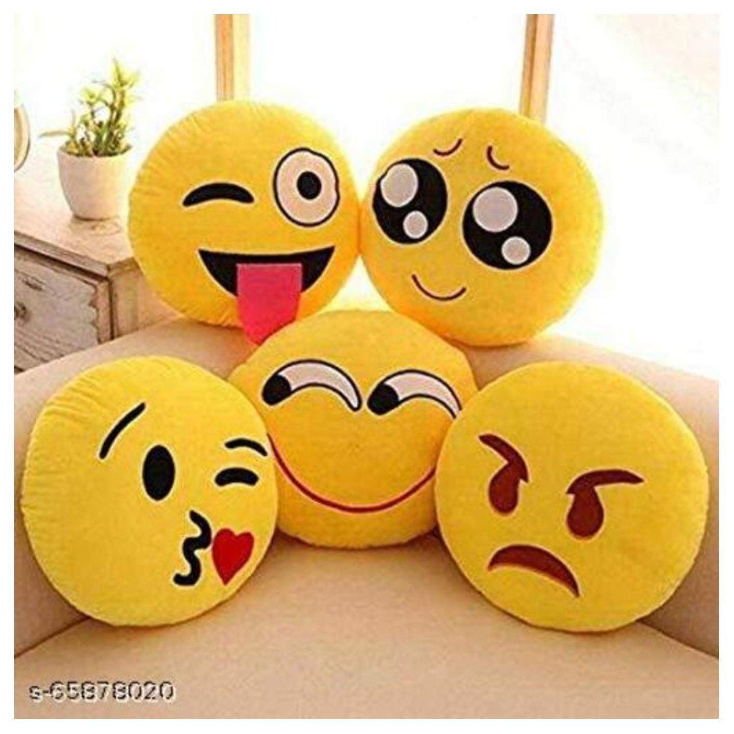 SMILEY CUSHION Size-Free Size Pack of 5