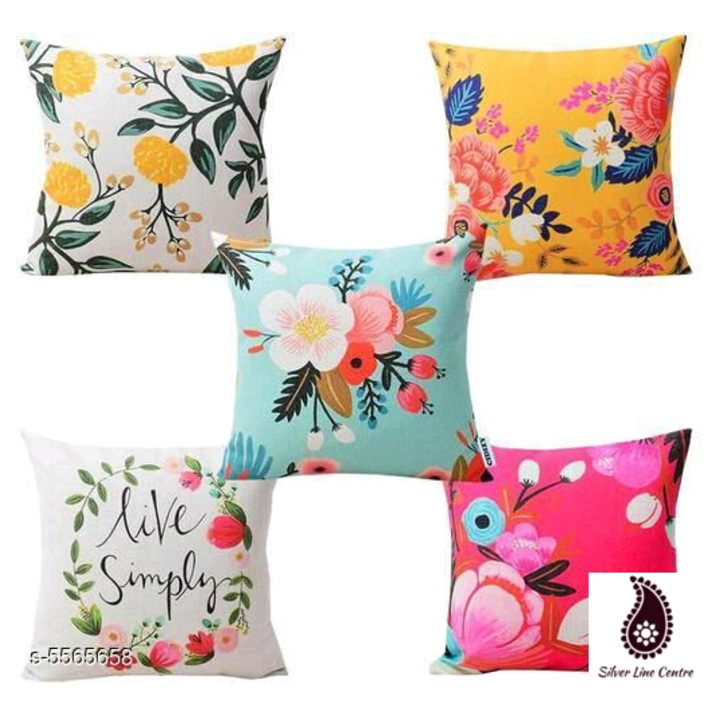 Stylish Heavy Jute Cushion Covers 5 pcs
