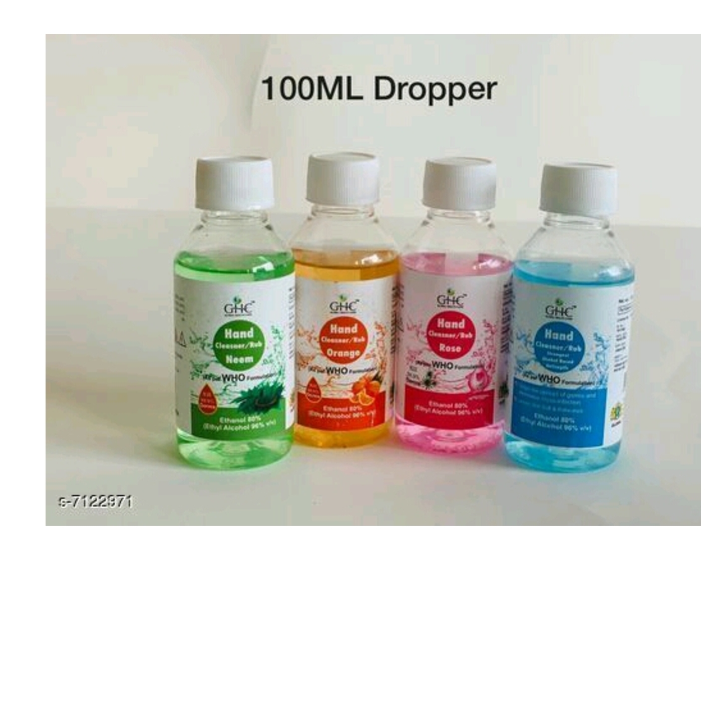 Global Hand Care Hand Sanitizer Dropper 100ml -2pcs