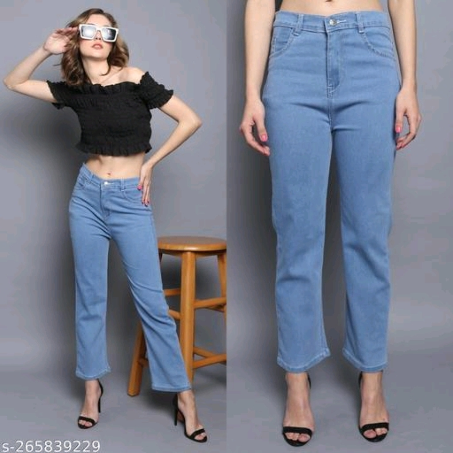 RMR Classy Straight Fit Single Button Women's Jeans