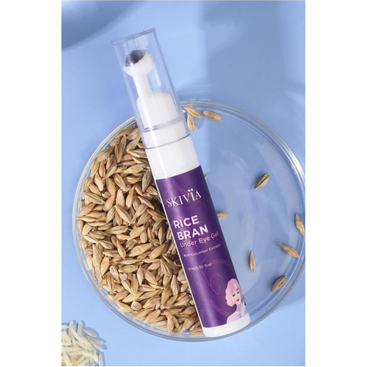 Skivia Rice Bran Mini Under Eye Gel with Niacinamide - 15 ml