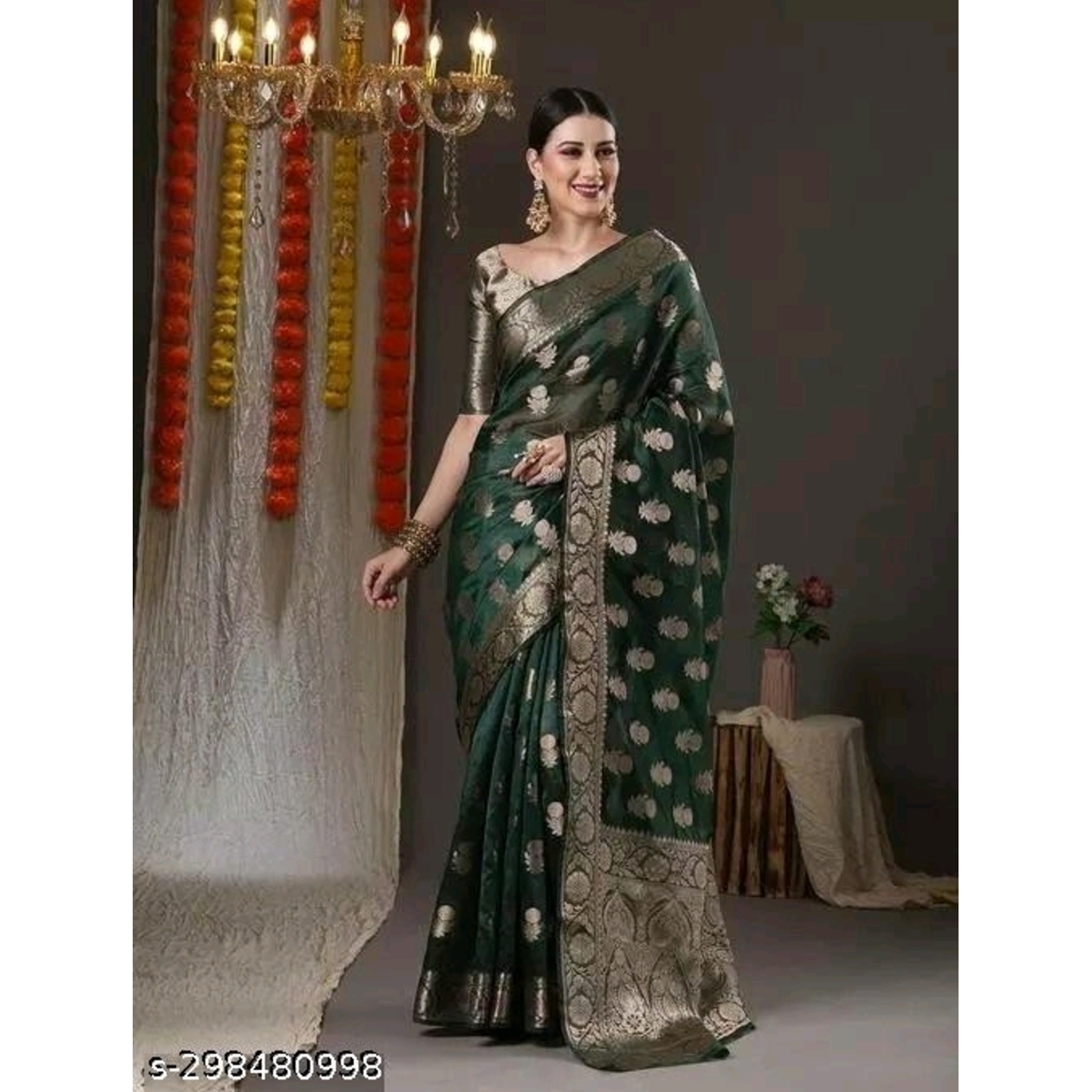 Ensemble Beautiful Banarasi Organza Saree