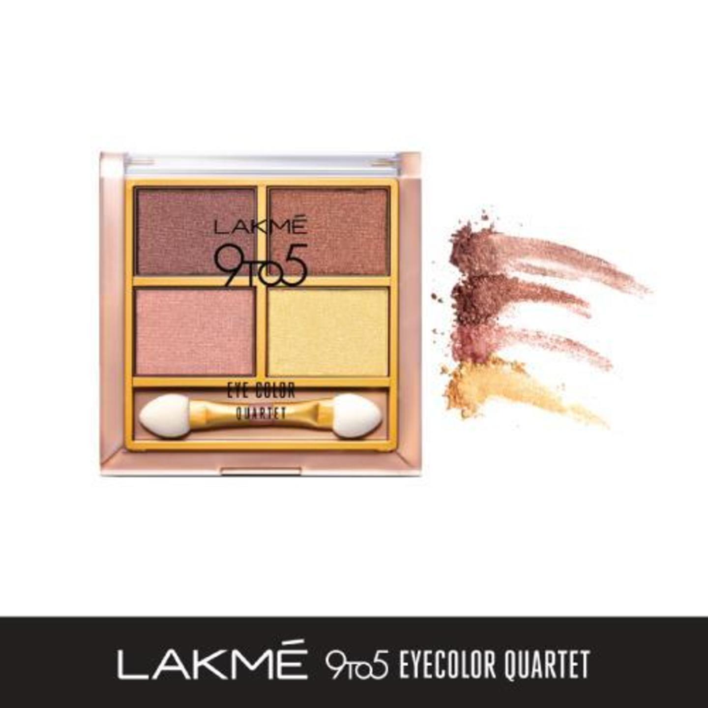 Lakme 9 To 5 Eye Color Quartet Eye Shadow, Desert Rose, 7 G
