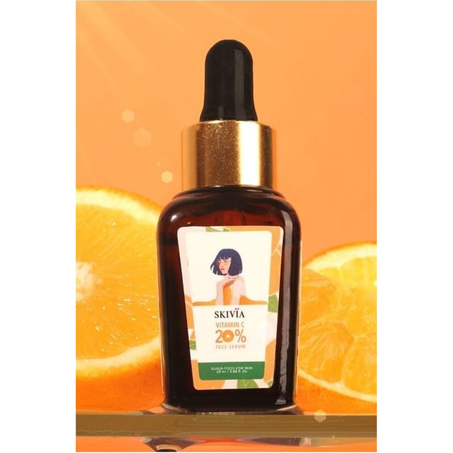 Skivia 20% Vitamin C Face Serum with Hyaluronic Acid - 20 ml