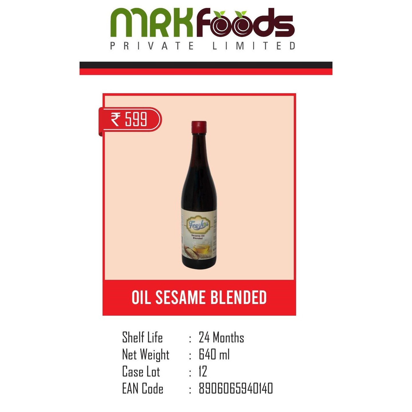 Oil  Sesame Blended- 640  ml