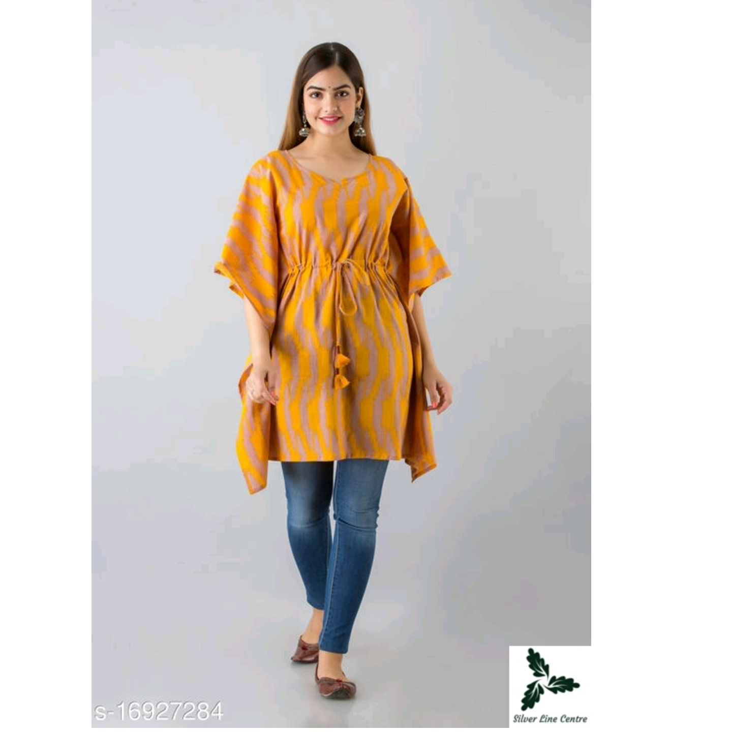 Womens Cotton Printed Kaftan- Tops & Tunic