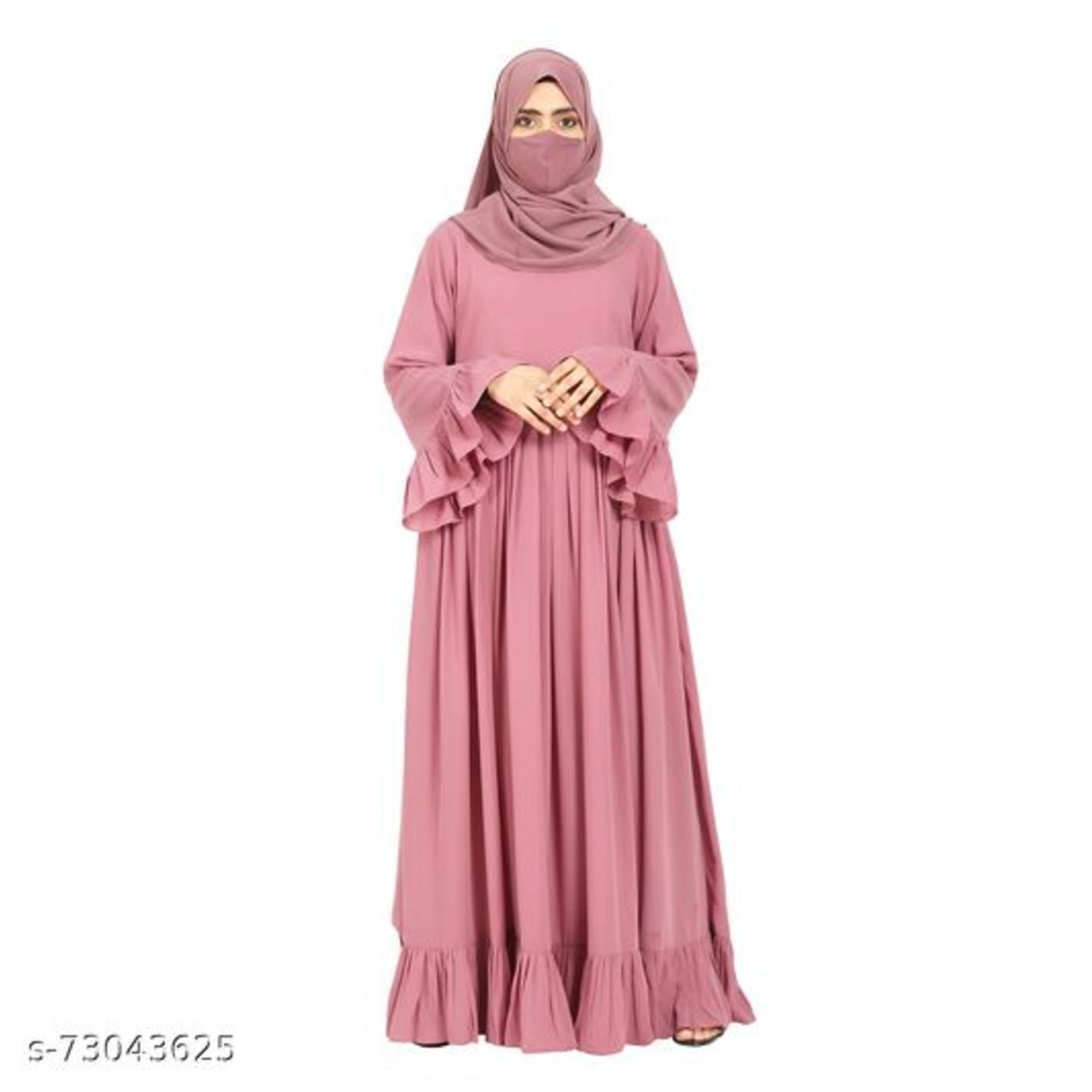 Designer Abaya with Frill and Pleats