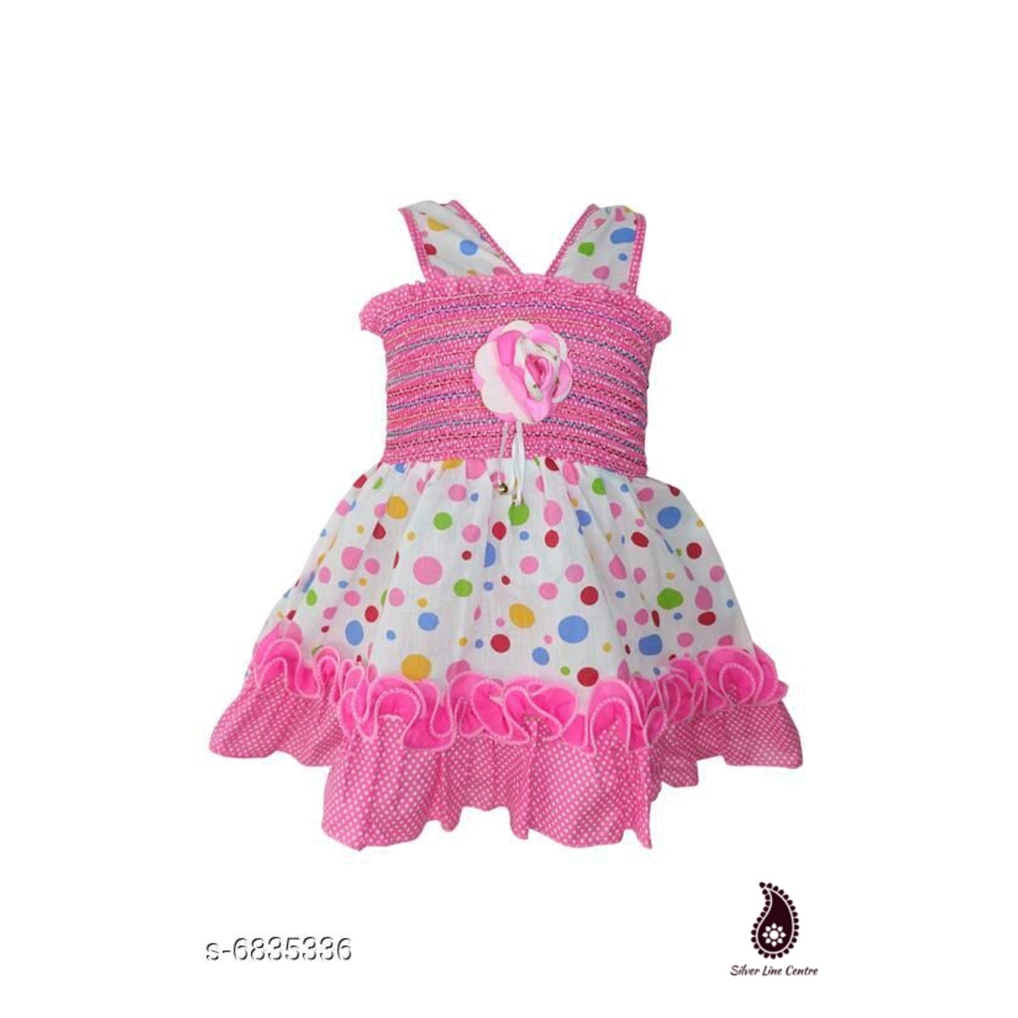 Elegant Silky Net Cotton Kid's Frocks