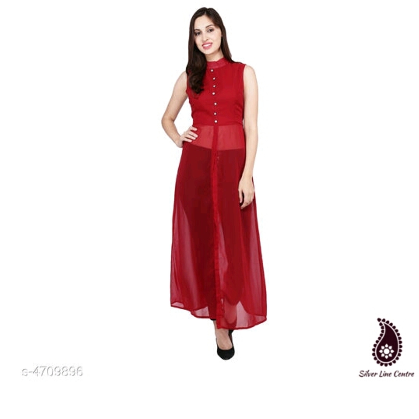 Women's Solid Georgette Maxi