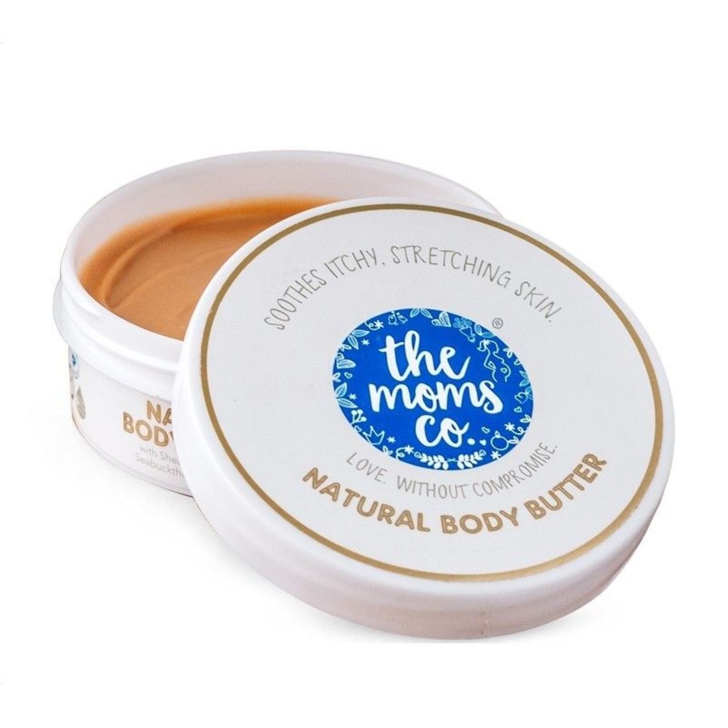 The Moms Co. Natural Body Butter For Stretch Marks Dry And Itchy Skin With Shea And Cocoa Butter 200gm [Essential Product]