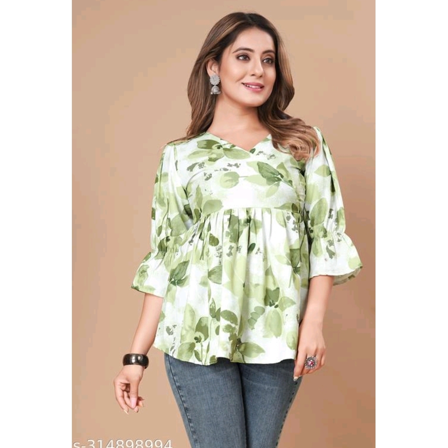 Fancy Women's Printed Polycotton Tops