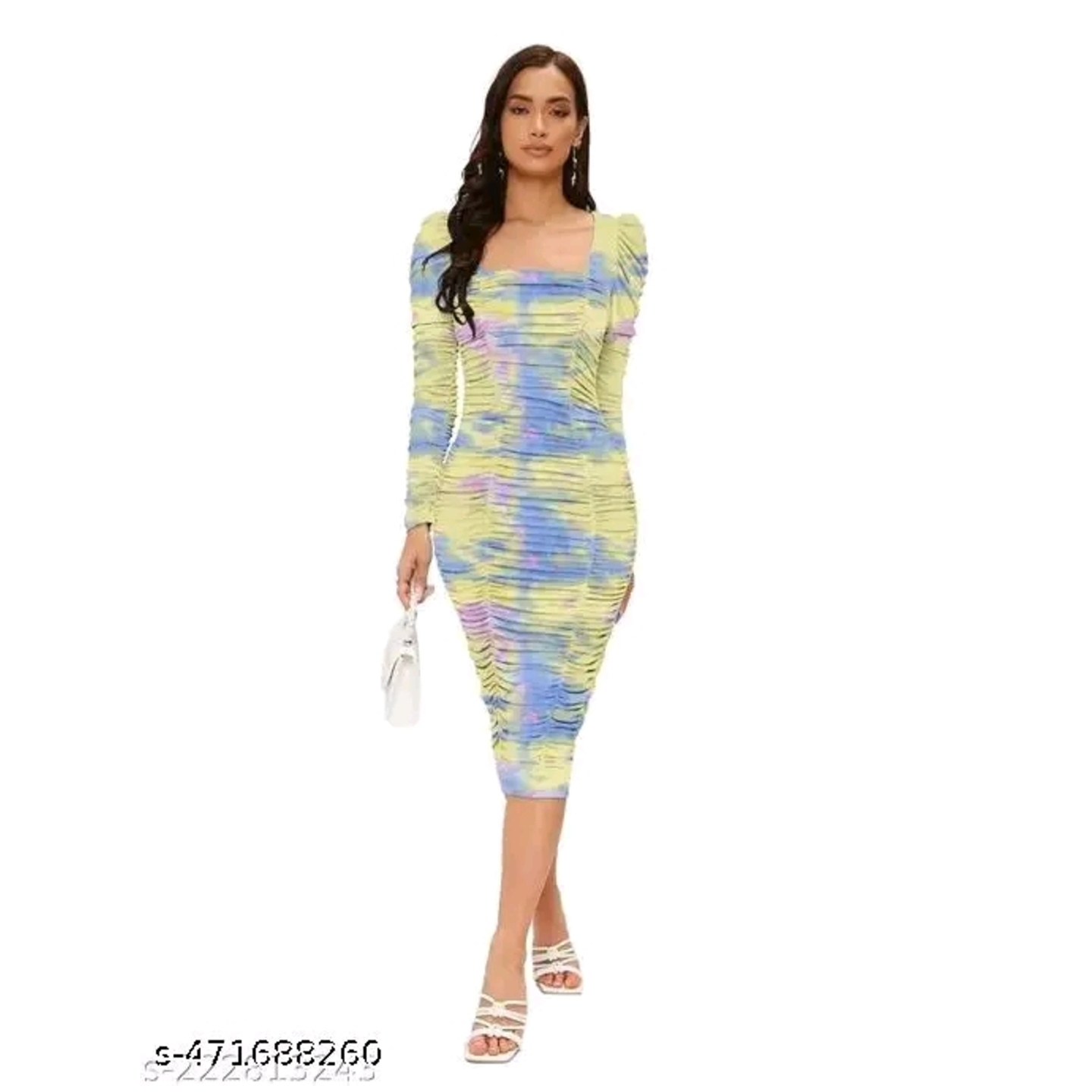Classic Party Wear Self-Designer Bodycon Dress