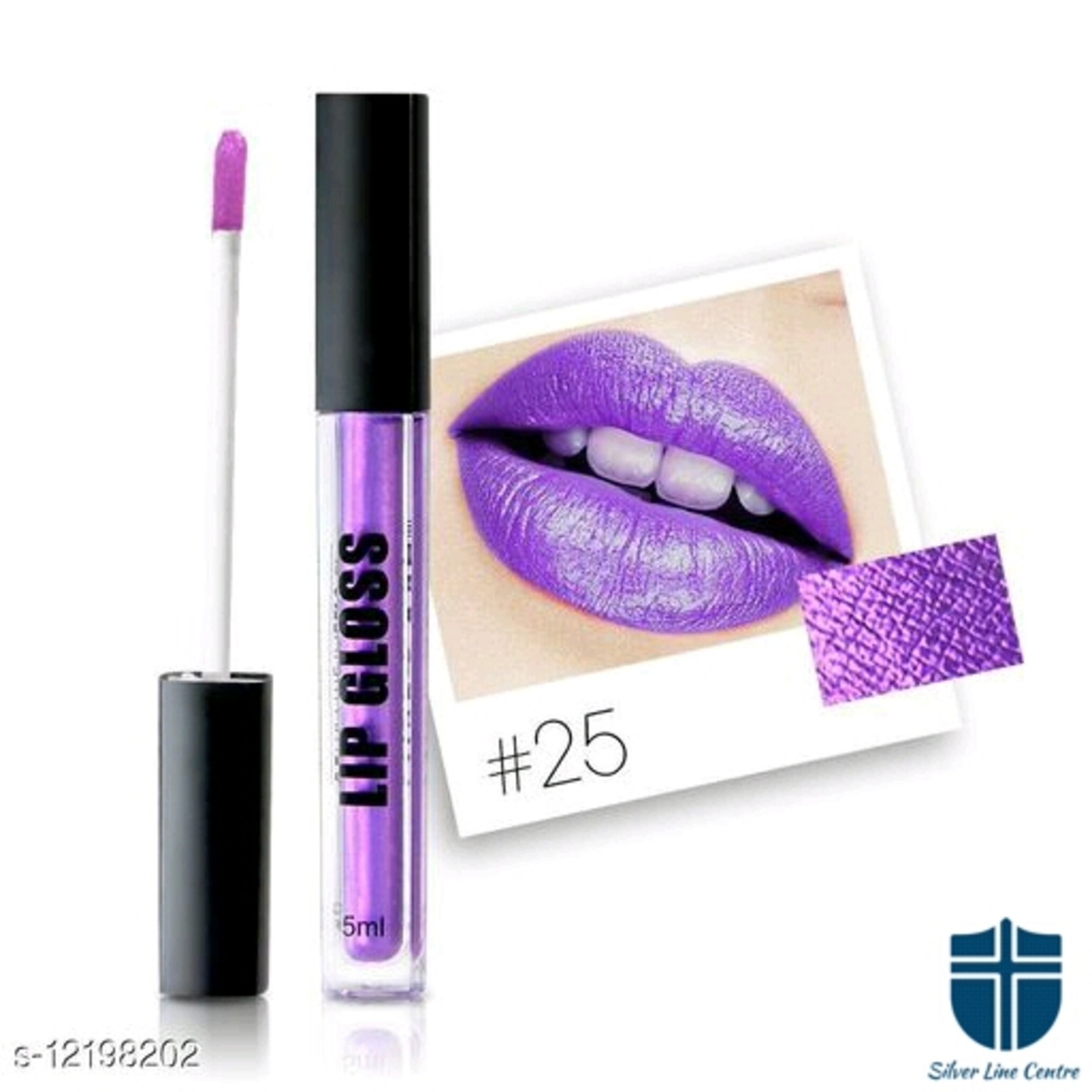 Miss Rose Long Lasting Waterproof Metallic Lipgloss -Puple