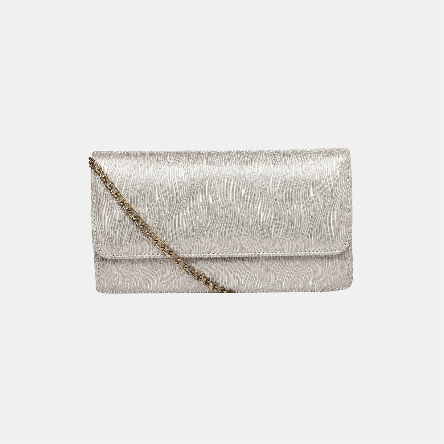 Marie Claire  MARIE CLAIRE SILVER CLUTCH FOR WOMEN 