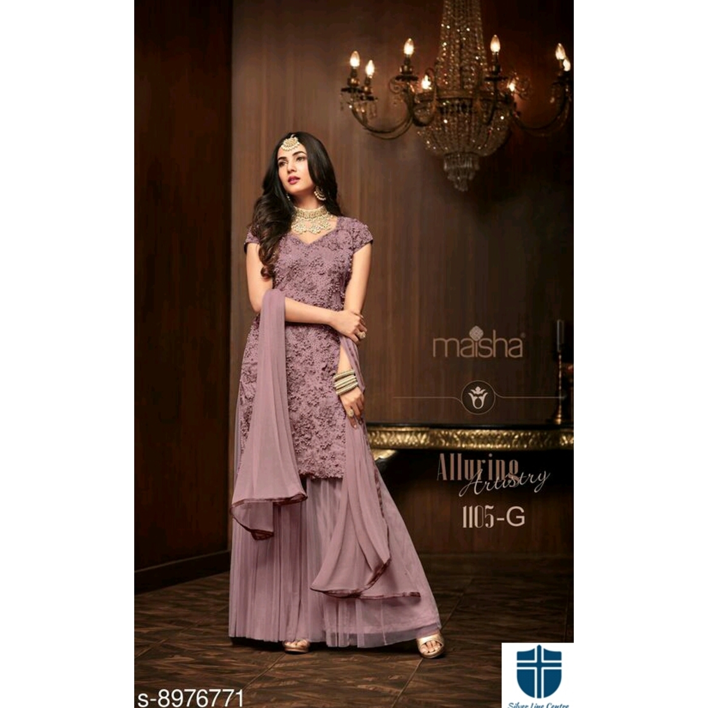 Soft Net Charvi Petite Sharara Style Suit