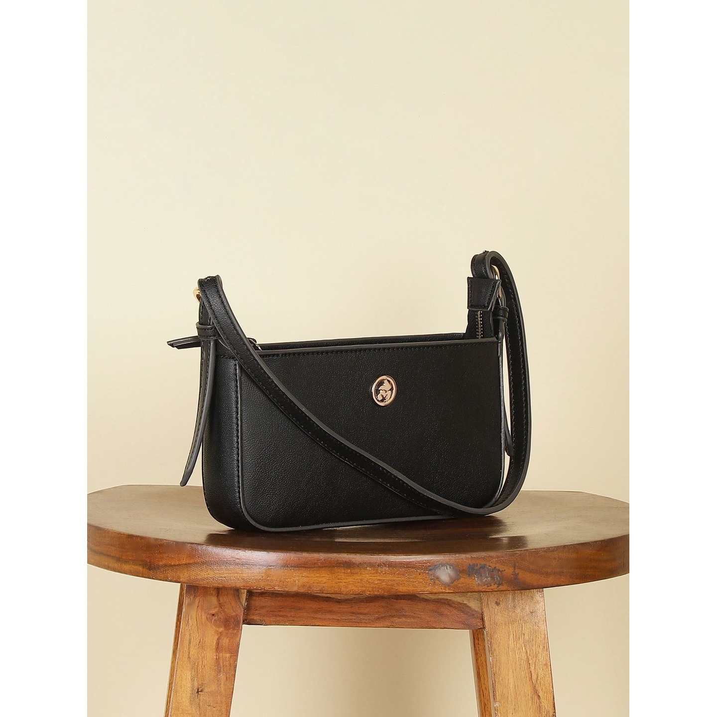 Black Baguette Bag