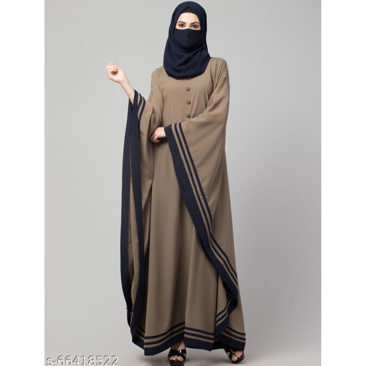 Alluring Kaftan with Contrast ( Abaya) 