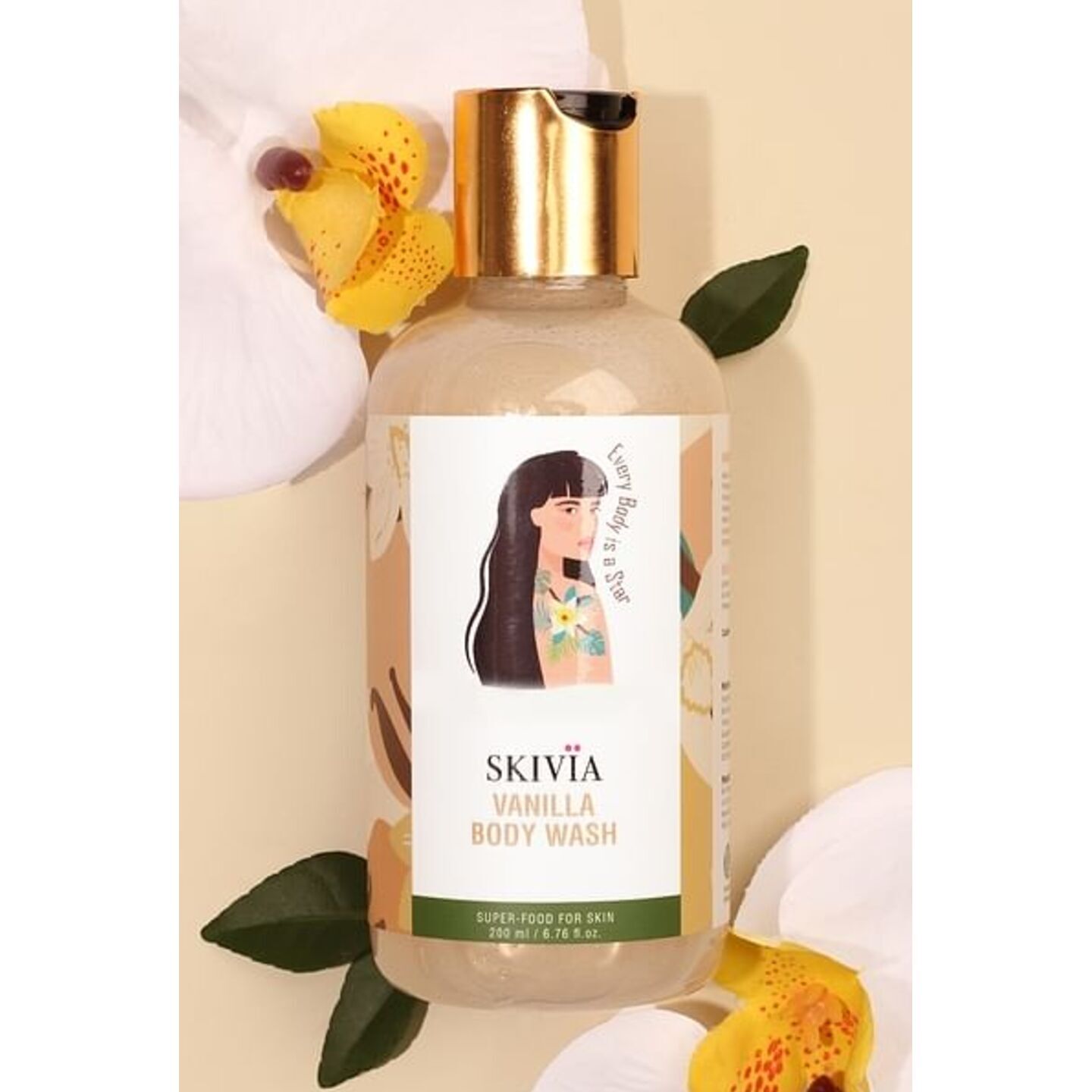 Skivia Vanilla Body Wash With Pomegranate & Papaya - 200 ml