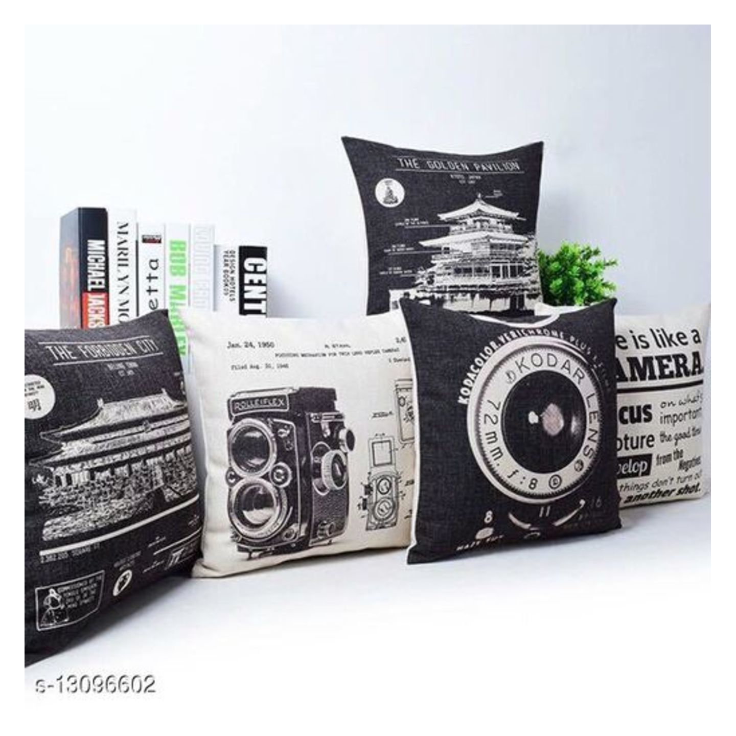 Heavy Jute Cushion Covers-5 PCS