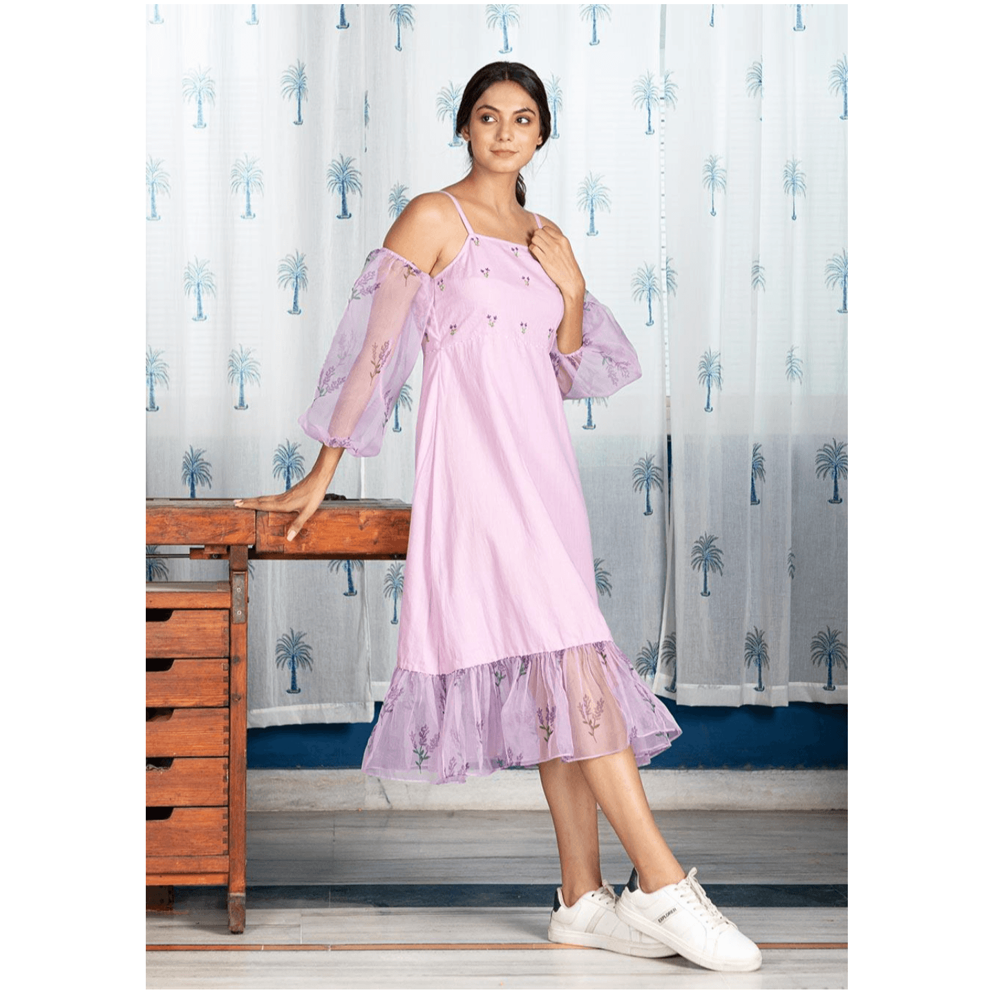 LUXE LILAC DRESS (WITH DETACHABLE SLEEVES)