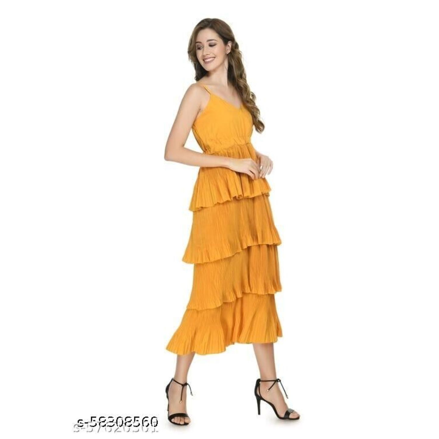 Latest Stylish Fashionable Trendy New Frill Dress