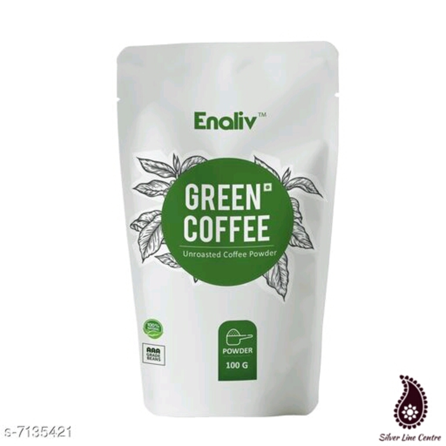 Organic Green Coffee Powder Enaliv 100gm