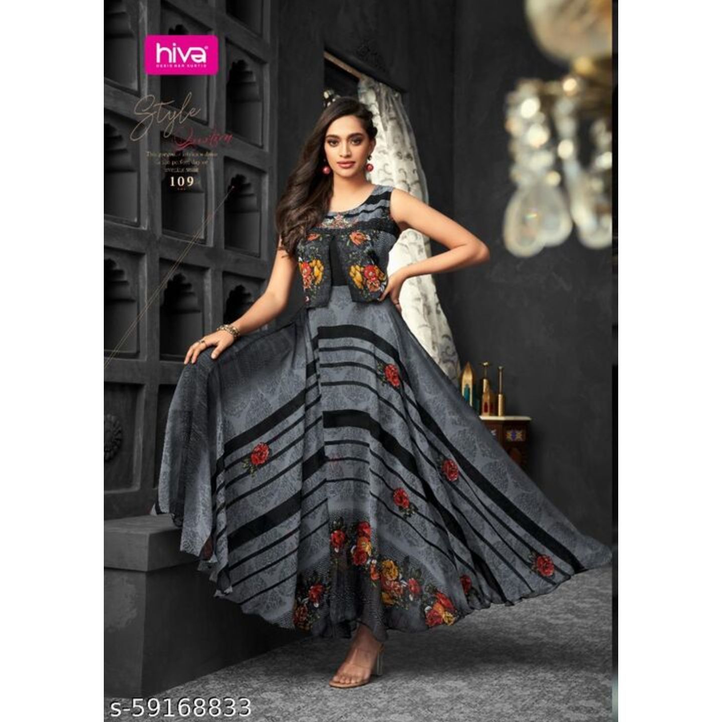 Fancy Partywear Long frock Kurtis