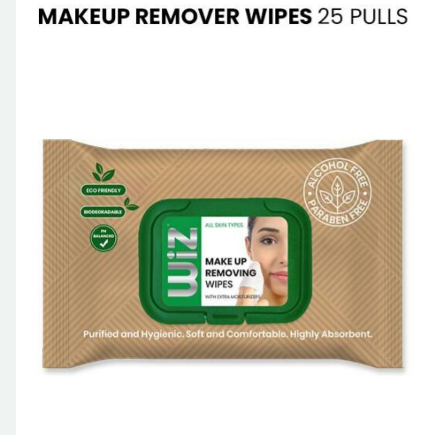 Wiz Premium Quality Make Up Remover Wipes-25Pulls