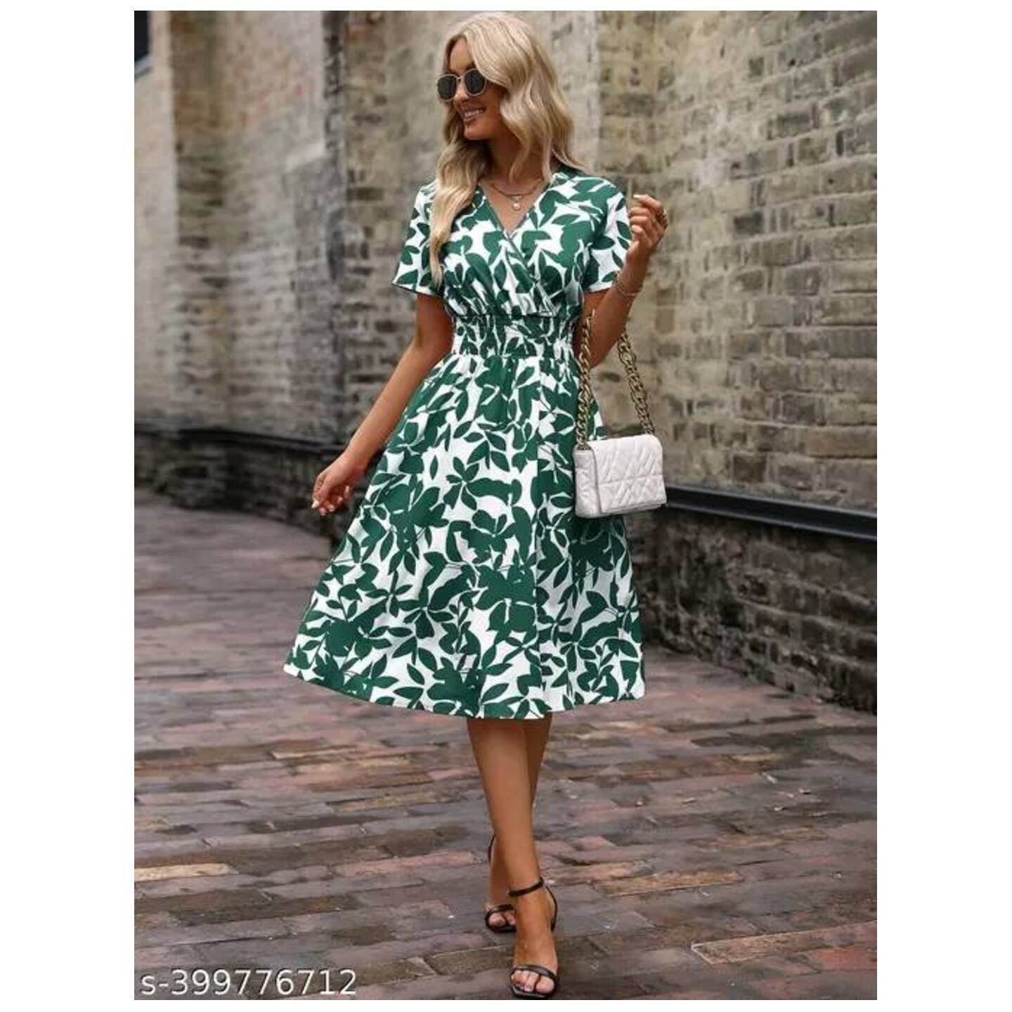 Honky Tonky Women's Floral Round Neck Dress