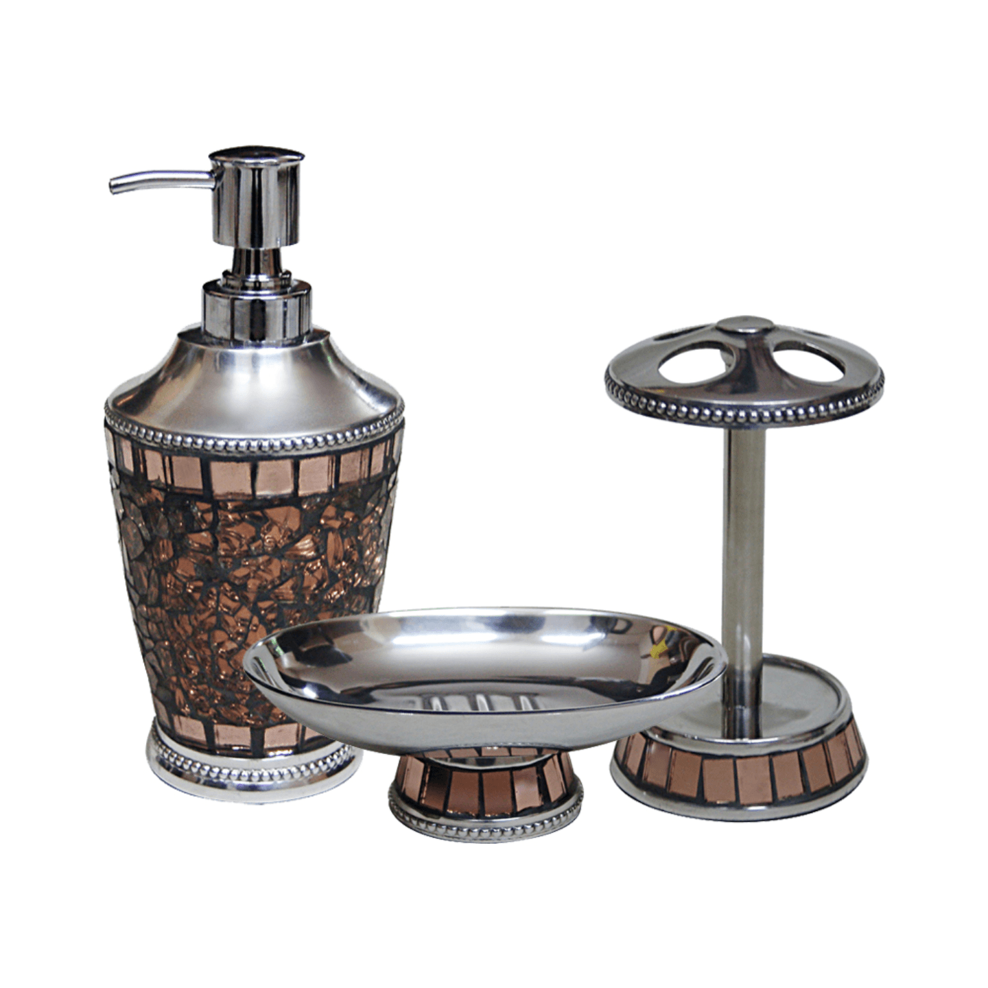 Plumeria Iceberg Copper Bath Set IB346C