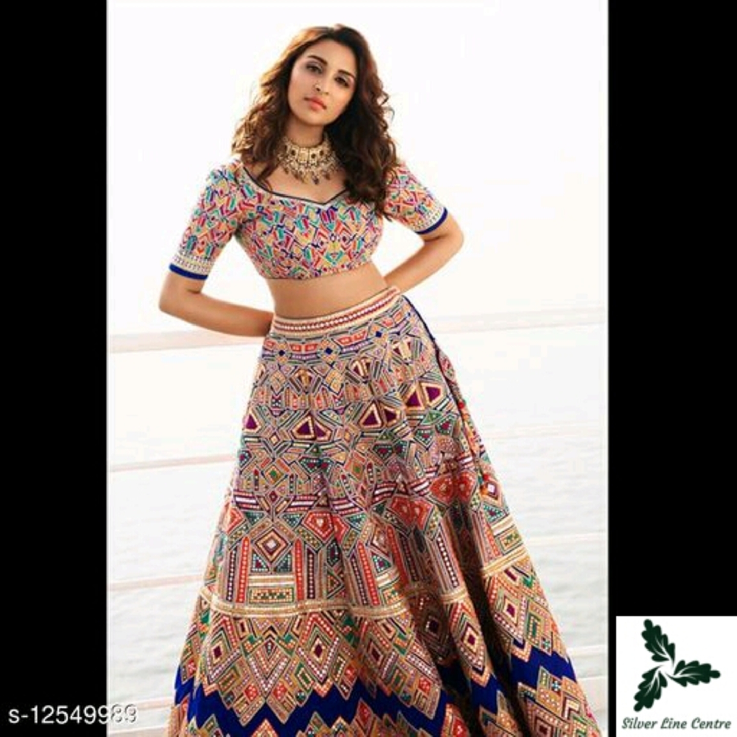 Aavan Parineeti Femina Printed Designer Lehenga Semi Stitched