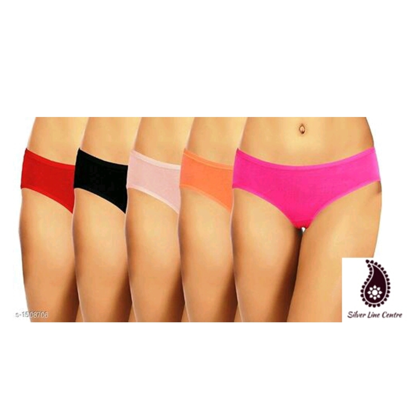 Women's Trendy Cotton Spandex Brief Combo 5Pcs