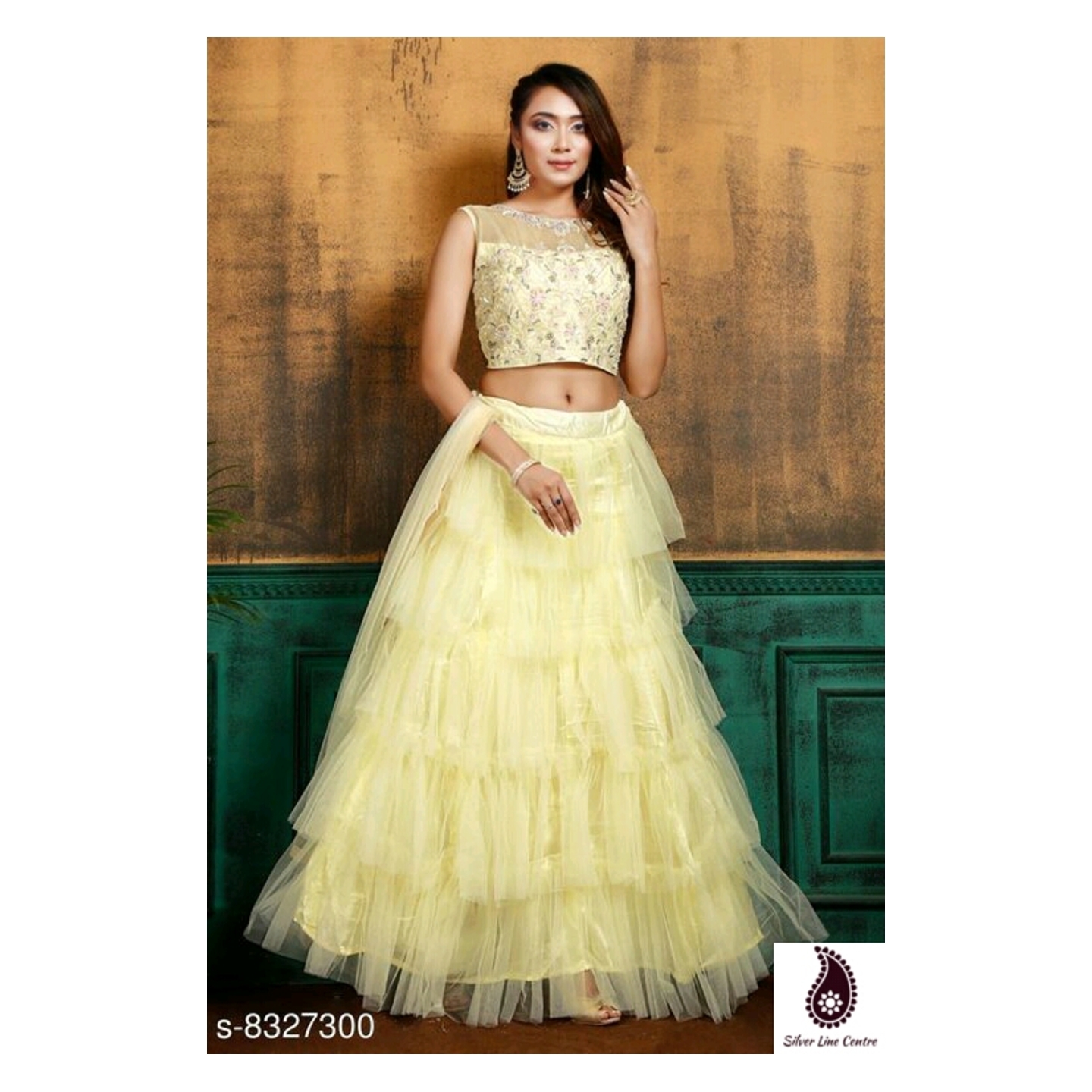 Women's Heavy Net  Stylish Lehenga