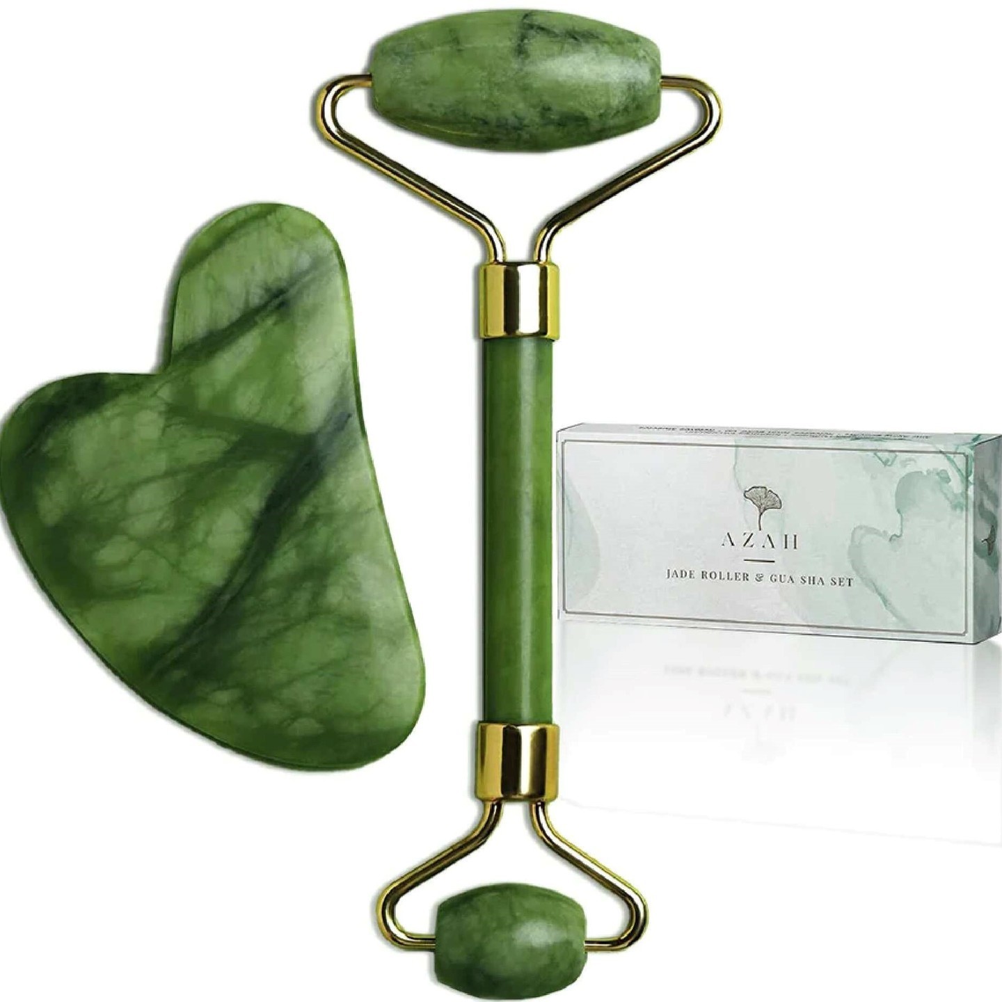 Azah Jade Roller & Gua Sha Set by AZAH