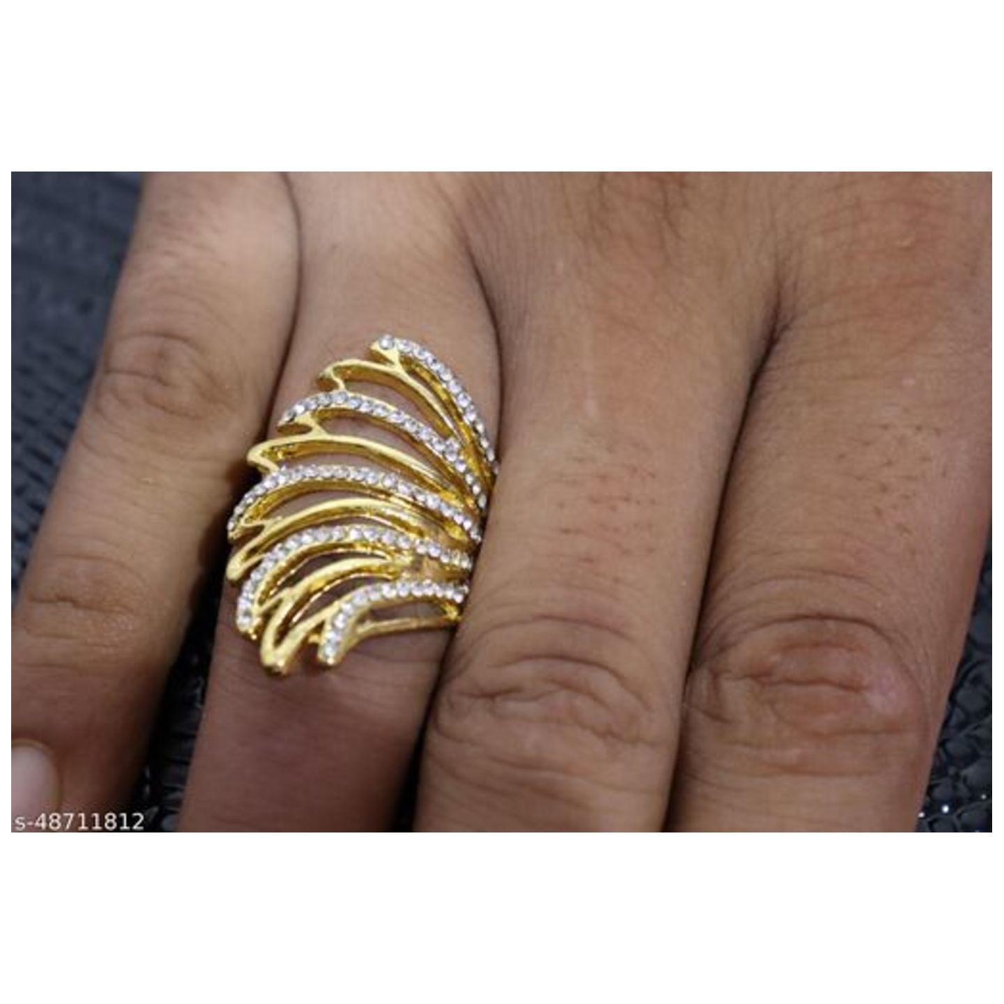 Sizzling Gold Plated Fancy Rings