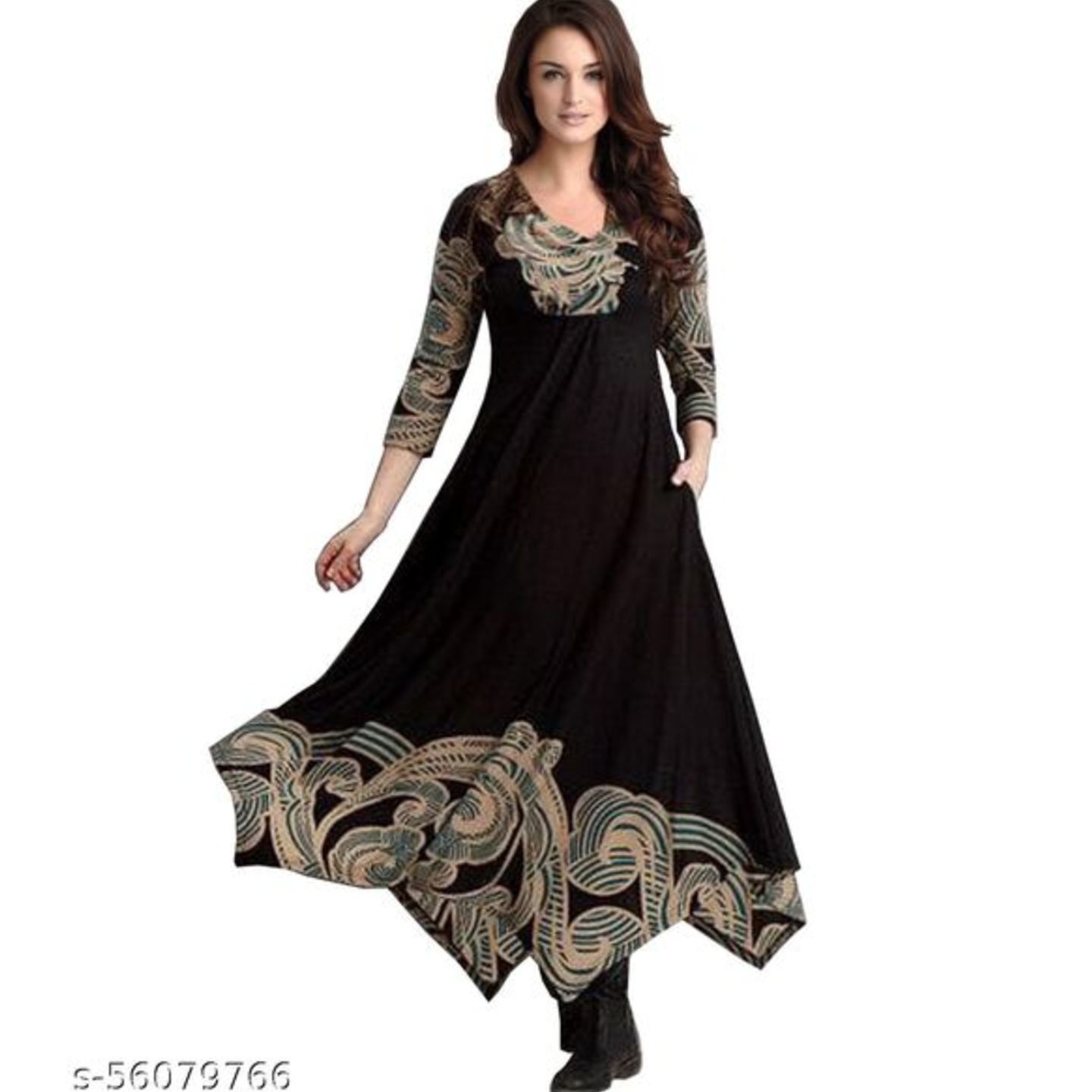 Satinostitch Women's Fit And Flare Fancy Western Cassy Dress