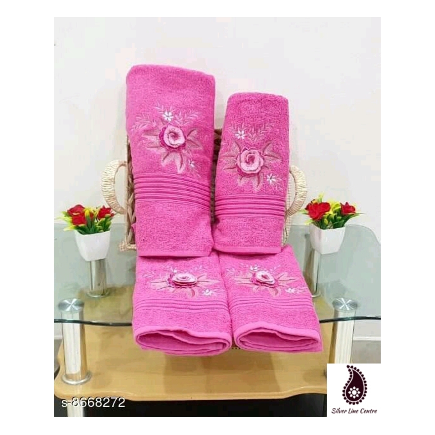 Trendy Attractive Bath + Hand Towels Combo 4 pcs