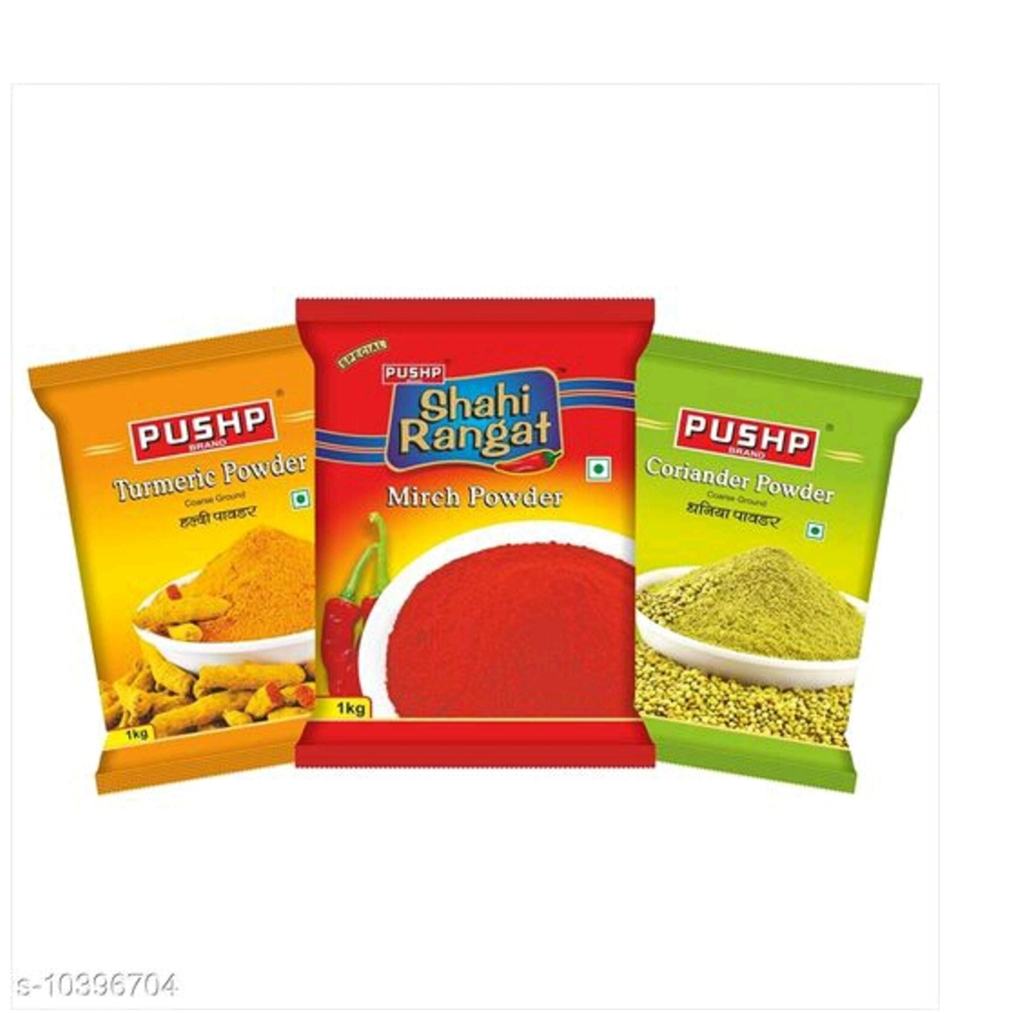 Pushp Shahi Rangat Chilli Powder,Turmeric Powd,Corriander Powd- Combo Pack 1 kg Each
