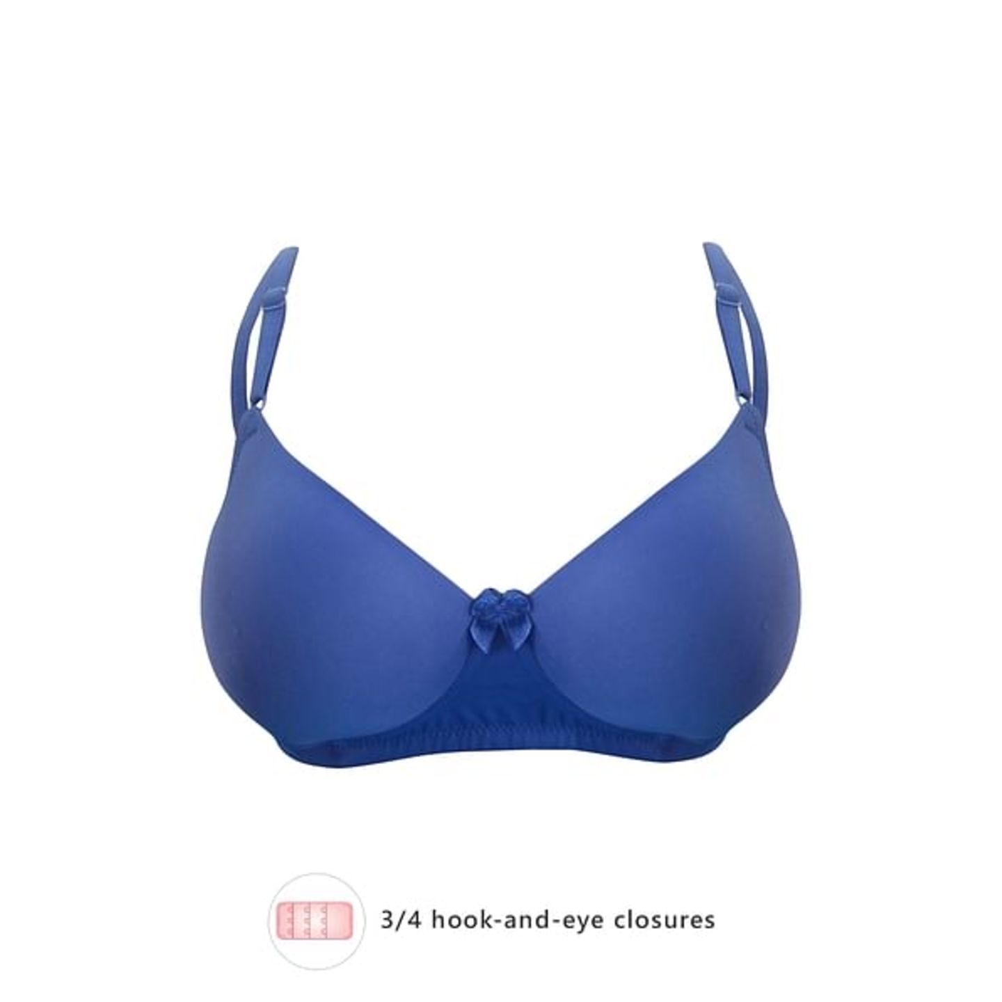 Padded Non-Wired Full Cup T-shirt Bra in Royal Blue