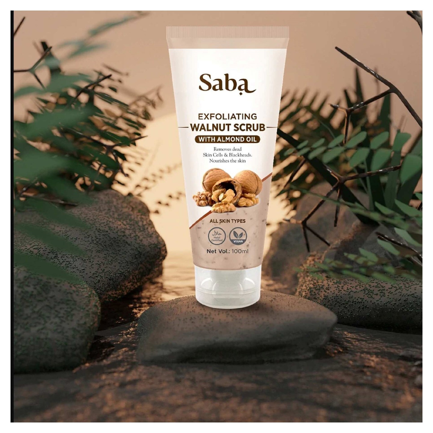 Saba Walnut Scrub Size-100 ml