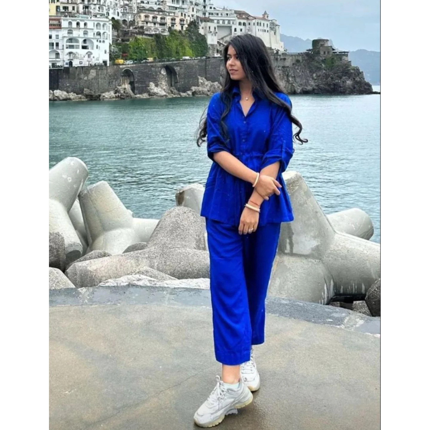 Blue Rayon Co-Ord Set 