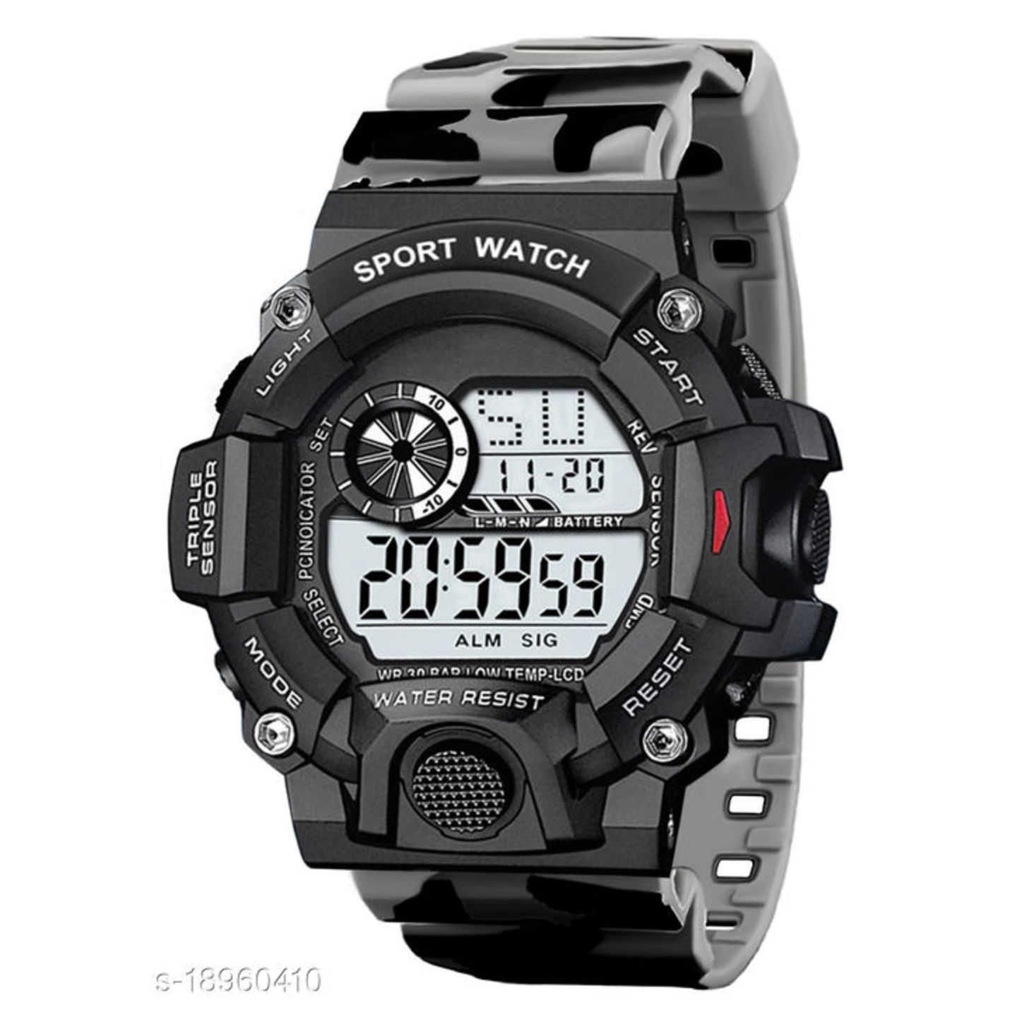 SKMEI Digital Dial & Grey Army Design Strap Sports Men's & Boy's Watch (SKMDG-014-Grey