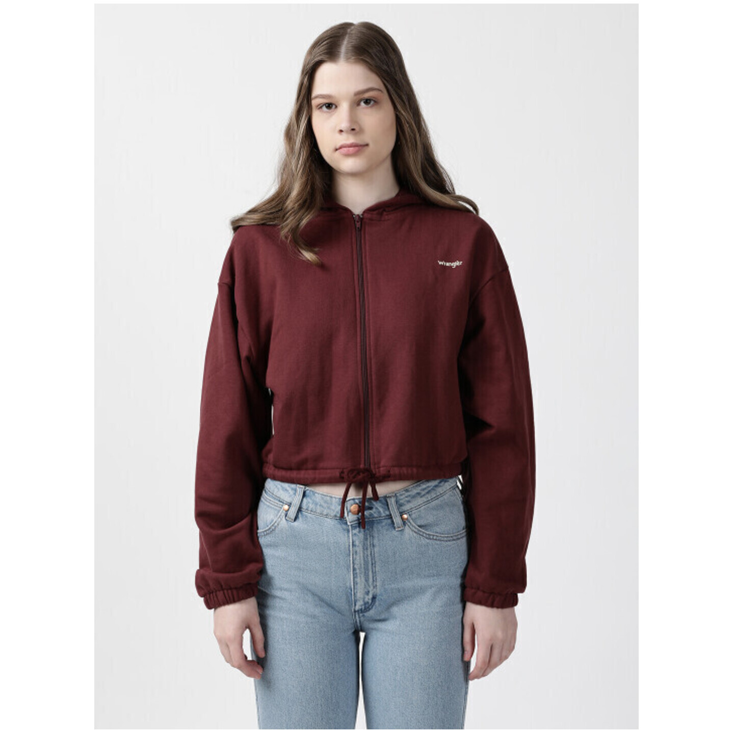 Women Solid Red Slim Fit Sweatshirt