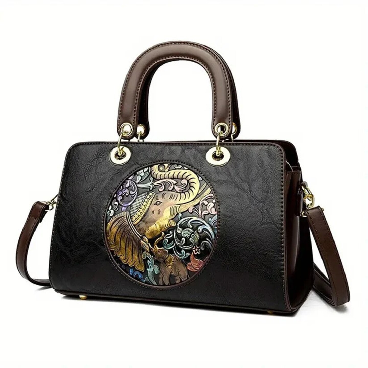 MONTEXOO Vintage Floral Crossbody Bag