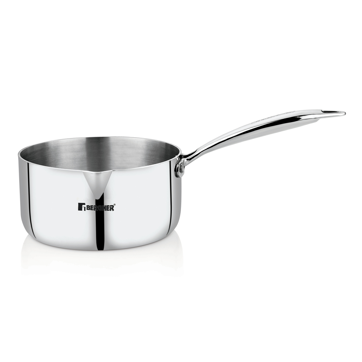 Bergner Argent Triply Stainless Steel Saucepan, Induction Base, Silver  16 cm