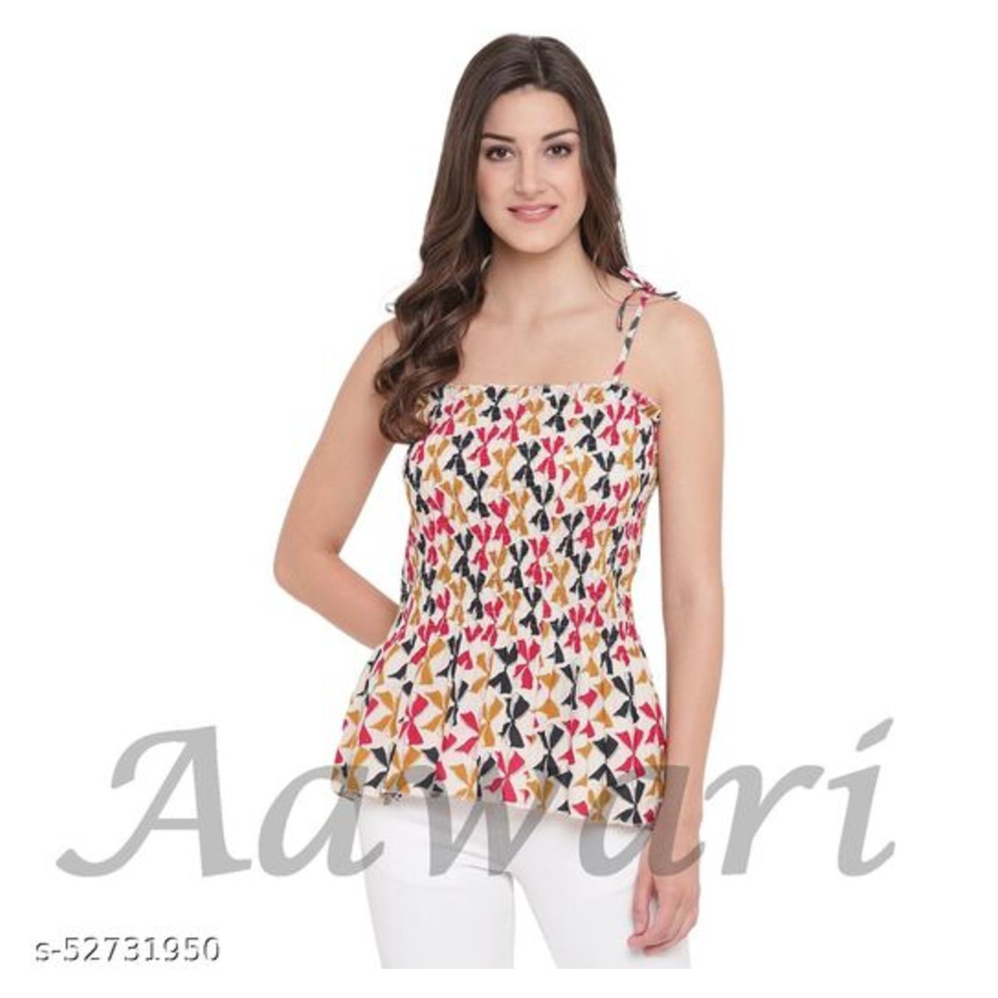 Aawari Cotton Strap Crop Top For Girls and Women AM0076-003