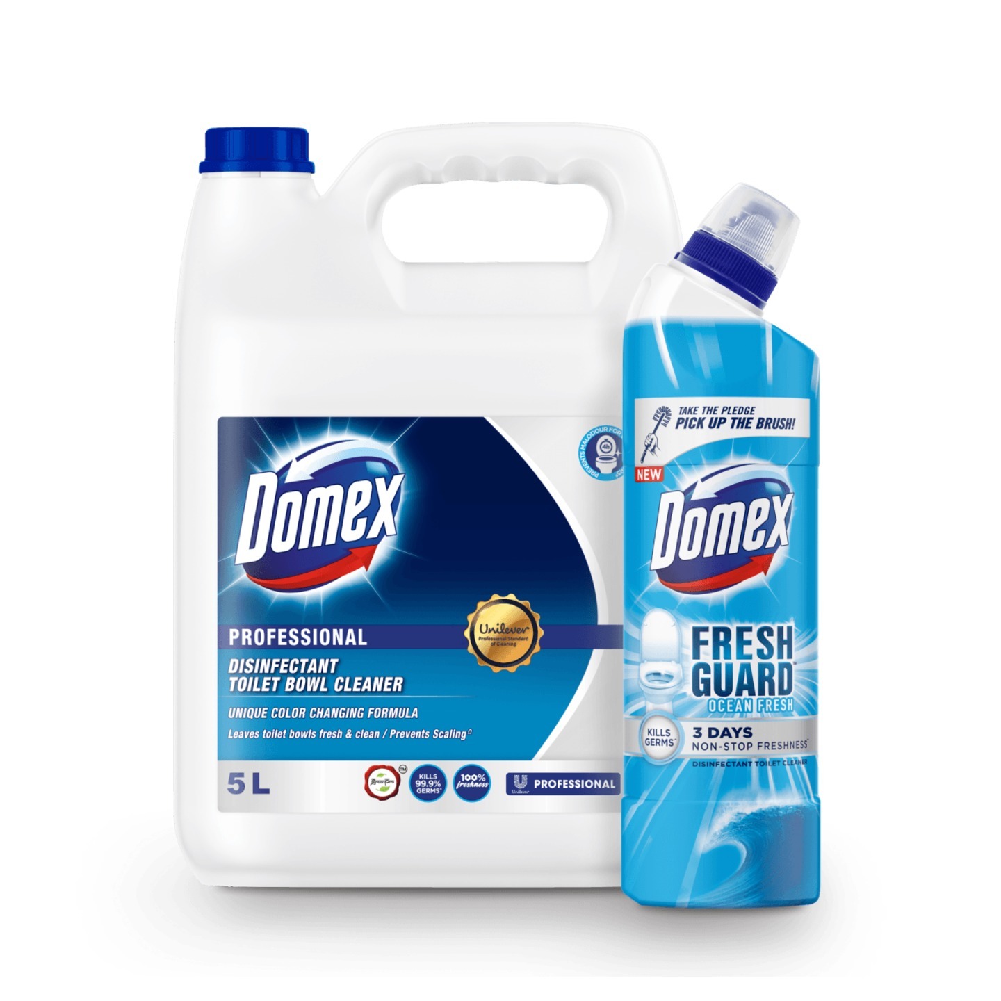 Domex 5L Toilet Bowl Cleaner + Domex 750ml Toilet Cleaner