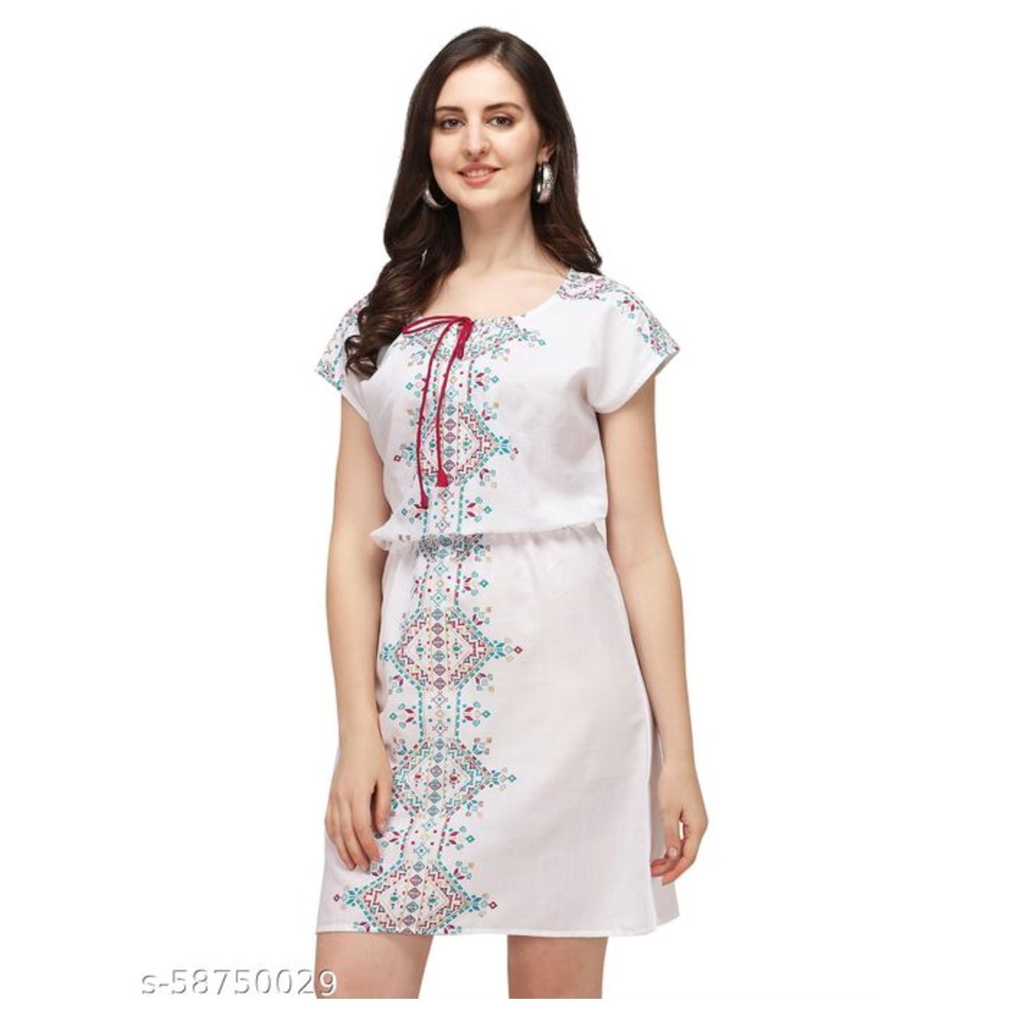 Latest Designer New Arrival Stylish Rayon Slub Dress