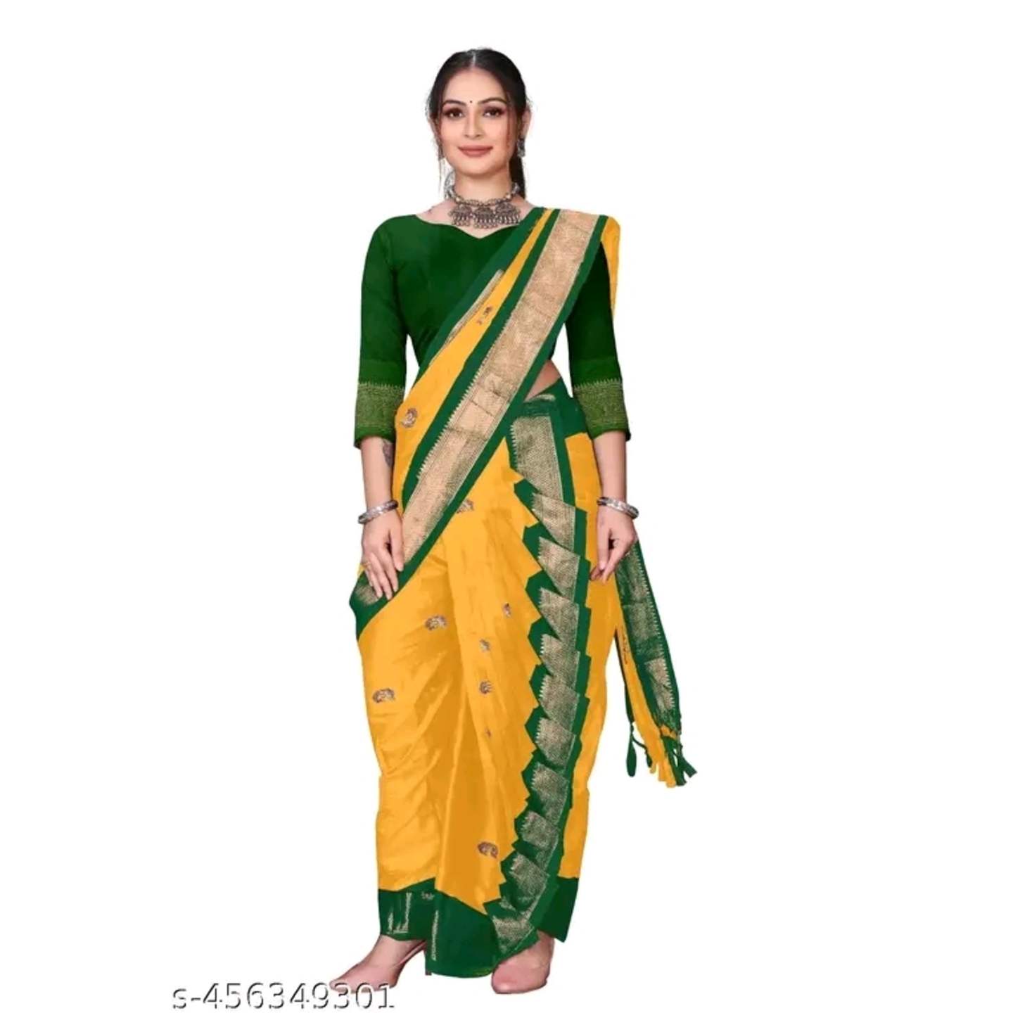 Women's Nauvari Cotton Silk  Sarees